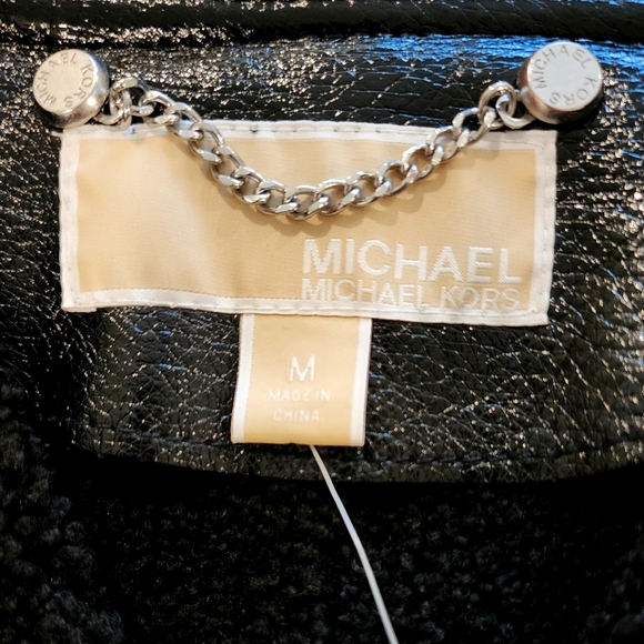 NWT Michael Kors Moto Jacket Size M - Picture 12 of 16